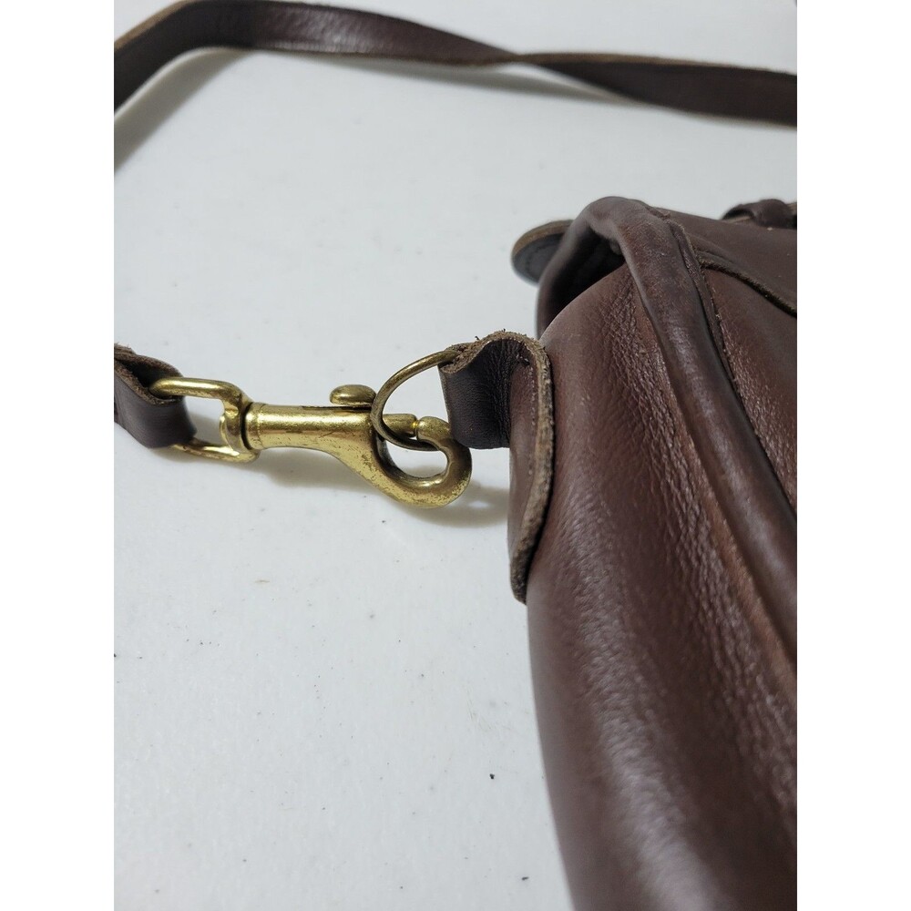 Vintage COACH 9870 Court Shoulder Bag Purse Chocolate Brown Leather Turn Lock - Picture 11 of 16